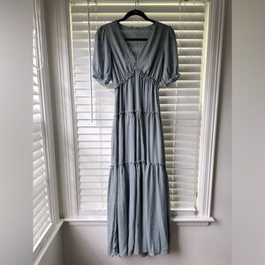NWOT Baltic Born Blue Maxi Dress Cottage Core Maternity or Wedding - Copy